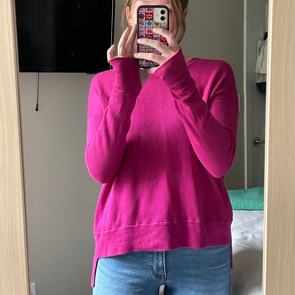 LULULEMON Reversible Hot Pink and Peach Sweater